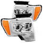 AlphaRex 880178 - 09-14 Ford F-150 LUXX LED Proj Headlights Plank Style Chrome w/Activ Light/Seq Signal/DRL