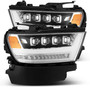 AlphaRex 880517 - 19-20 Ram 1500HD NOVA LED Proj Headlights Plank Style Chrome w/Activ Light/Seq Signal/DRL