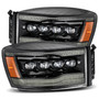 AlphaRex 880538 - 06-08 Ram 1500HD NOVA LED Proj Headlights Plnk Style Alpha Blk w/Seq Signal/DRL/Amber LED