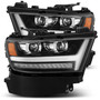 AlphaRex 880545 - 19-20 Dodge Ram 1500 LUXX LED Proj Headlights Plank Jet Blk w/Activ Light/Seq Signal/DRL