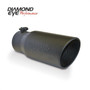 Diamond Eye 4512BRA-DEBK - Exhaust Pipe Tip 4 In. Inlet X 5 In. Outlet X 12 In. Rolled Angle Black Powdercoat Exhaust Tip