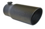 Diamond Eye 4512BRA-DEBK - Exhaust Pipe Tip 4 In. Inlet X 5 In. Outlet X 12 In. Rolled Angle Black Powdercoat Exhaust Tip