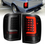 Anzo 311360 - 1993-1997 Ford  Ranger LED Tail Lights w/ Light Bar Black Housing Smoked Lens