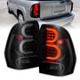 Anzo 311372 - 2002-2009 Chevrolet Trailblazer LED Tail Lights w/ Light Bar Black Housing Smoke Lens