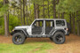 Rugged Ridge 13579.54 - Fortis Tube Door Covers, Rear Pair, Black, 18-21 Jeep Wrangler JLU