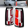 Anzo 311376 - 2015-2020 Chevrolet Tahoe LED Tail Lights w/ Light Bar Chrome Housing Clear Lens