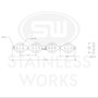 Stainless Works HFLS1188 - Chevrolet LS1/LS6 Round Port Header 304SS Exhaust Flanges 1-7/8in Primaries
