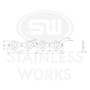 Stainless Works HFLS1163 - Chevrolet LS1/LS6 Round Port Header 304SS Exhaust Flanges 1-5/8in Primaries
