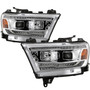Spyder 5087409 - Dodge Ram 19-20 Halogen Model Projector Headlights Chrome PRO-YD-DR19HALSI-SEQ-C