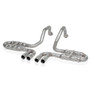 Stainless Works VC5CHAM - 1997-04 Corvette C5 2-1/2in Axleback Quad Rolled Edge Tips