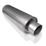 Stainless Works VR22 - 2in VINTAGE ROUND MUFFLER