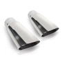 Stainless Works 7090250 - Flat Oval Exhaust Tips 2.5in Inlet (priced per pair)