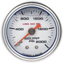 AutoMeter 2183 - AutoGage 1.5in Liquid Filled Mechanical 0-2000 PSI Fuel Pressure Gauge - White