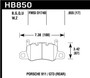 Hawk HB850U.655 - 2019 Porsche 911 /GT3  DTC-70 Race Rear Brake Pads