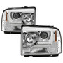 Spyder 5087904 - Platinum Ford F250/350/450 05-07 High-Power LED Module Proj. Headlights-Chrome (PRO-YD-FS05V2