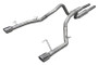 Pypes SFM66 - Cat Back Mid Muffler Exhaust System 05-10 Mustang GT Split Rear Dual Exit 2.5 in Intermediate And Tail Pipe M80 Mufflers/Hardware/4 in Polished Tips Incl Natural Finish 409 Stainless Steel  Exhaust