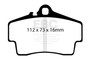 EBC DP81208RPX - Racing 98-05 Porsche 911 (996) Carrera 2 3.4L (Cast Iron Rotor Only) RP-X Rear Brake Pads