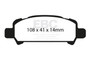 EBC DP81293RPX - Racing 02-06 Subaru Baja 2.5L RP-X Rear Brake Pads