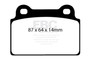 EBC DP81985RPX - Racing 08-16 Mitsubishi Lancer Evo 10 2.0L Turbo (1 Piece Rotor) RP-X Rear Brake Pads