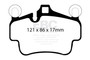 EBC DP82029RPX - Racing 07-08 Porsche 911 (997) Carrera 2 3.6L (Cast Iron Rotor Only) RP-X Front Brake Pads