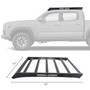 Go Rhino 5933000T - 16-23 Toyota Tacoma DC Ceros Low Profile Roof Rack - Tex. Blk