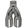 Flowmaster 15307 - Exhaust Tip - 3.00 in. Dual Angle Cut Polished SS Fits 2.50 in. Tubing -Clamp on