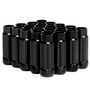 BLOX Racing BXAC-00142-BK - Racing 12-Sided P17 Tuner Lug Nuts 12x1.5 - Black Steel - Set of 20 (Socket not included)