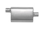 Gibson 55193S - CFT Superflow Offset/Center Oval Muffler - 4x9x18in/3in Inlet/3in Outlet - Stainless