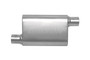 Gibson 55132S - CFT Superflow Offset/Offset Oval Muffler - 4x9x13in/2.5in Inlet/2.5in Outlet - Stainless