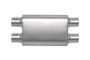 Gibson 55114S - CFT Superflow Dual/Dual Oval Muffler - 4x9x18in/3in Inlet/3in Outlet - Stainless