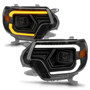 Anzo 111556 - 12-15 Toyota Tacoma Projector Headlights - w/ Light Bar Switchback Black Housing