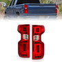 Anzo 311419 - 19-21 Chevy Silverado Work Truck Full LED Tailights Chrome Housing Red Lens G2(w/C Light Bars)