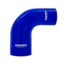 Mishimoto MMCP-R90-2535BL - Silicone Reducer Coupler 90 Degree 2.5in to 3.5in - Blue