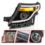 Anzo 111575 - 11-15 Ford Explorer (w/Factory Halogen HL Only) Projector Headlights w/Light Bar Black Housing