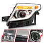 Anzo 111576 - 11-15 Ford Explorer Projector Headlights w/ Light Bar Chrome Housing w/ Amber light