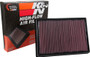 K&N 33-3067 - 11-18 Nissan NV400 L4-2.3L DSL Replacement Drop In Air Filter