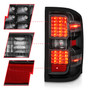 Anzo 311423 - 15-19 Chevy Silverado 2500HD/3500HD (Factory Halogen Only) LED Tail Lights Black w/Clear Lens