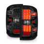 Anzo 311423 - 15-19 Chevy Silverado 2500HD/3500HD (Factory Halogen Only) LED Tail Lights Black w/Clear Lens