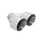 Flowmaster 15391 - Exhaust Tip - Dual 4.00 in. Angle Cut Polished SS Fits 2.50 in. Tubing - Weld on