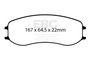 EBC DP8081RPX - Racing Porsche 991 GT3 Cup (PFC Brakes 28/26mm) RP-X Race Front Brake Pads