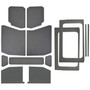 DEI 50181 - 18-23 Jeep Wrangler JL 4-Door Boom Mat Complete Headliner Kit - 13 Piece - Gray Leather Look