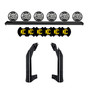 KC HiLiTES 97063 - 07-18 Jeep JK 50in. Overhead Xross Bar Kit w/(6) SlimLite LED Lights 300W - Black