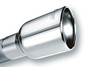 Borla 20155 - Universal Polished Tip Single Oval Rolled Angle-Cut w/Clamp (inlet 2 1/2in. Outlet 4 1/4 x 3 1