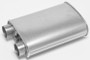 Dynomax 17676 - Muffler - Super Turbo - 2-1/2 in Offset Inlet - 2-1/2 in Offset Outlet - 14 x 4-1/4 x 9-3/4 x 6 in Oval - 15-1/2 in Long - Steel - Aluminized - Universal - Each