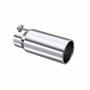 MBRP T5050 - Exhaust Tail Pipe Tip 5 Inch O.D. Rolled Straight 4 Inch Inlet 12 Inch Length T304 Stainless Steel