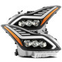 AlphaRex 881985 - 08-13 Infiniti G37 Coupe SD NOVA LED Proj Headlights Plank Gloss Blk w/Activ Light/Seq Sig