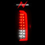 Anzo 311435 - 15-21 GMC Canyon Full LED Tail Lights w/ Red Lightbar Black Housing Smoke Lens