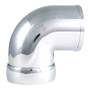 Spectre 8698 - Universal Intake Elbow Tube (ABS) w/Collar 3in. OD / 90 Degree - Chrome