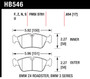 Hawk HB546U.654 - DTC-70 Brake Pads 98-02 BMW Z3/03-08 BMW Z4