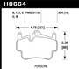 Hawk HB664W.634 - 05-08 Porsche 911 Carrera Front Rear / 08 Boxster / 07-08 Cayman Front DTC-30 Brake Pads